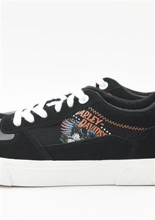 Harley Davidson 023M100380 Orlando Black Tekstil/Deri Erkek Sneaker