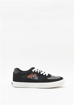Harley Davidson 023M100380 Orlando Black Tekstil/Deri Erkek Sneaker