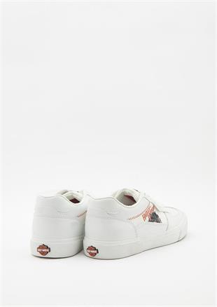 Harley Davidson 023M100380 Orlando White/Tekstil Deri Erkek Sneaker