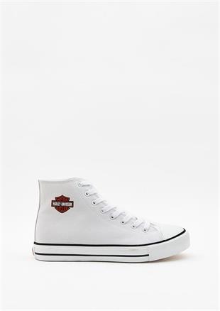Harley Davidson 023M100382 Pittsburgh Plain White Erkek Sneaker