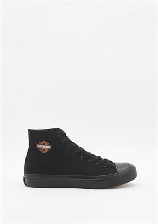 Harley Davidson 023M100382 Pittsburgh Plain Black / Black Taban Erkek Sneaker