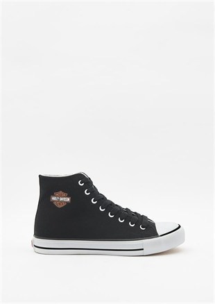 Harley Davidson 023M100382 Pittsburgh Plain Black Erkek Sneaker