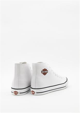 Harley Davidson 023M100382 Pittsburgh Plain White Erkek Sneaker