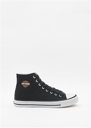 Harley Davidson 023M100382 Pittsburgh Plain Black Erkek Sneaker