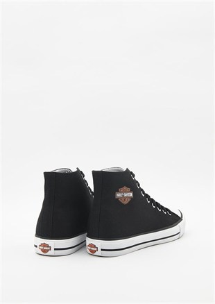 Harley Davidson 023M100382 Pittsburgh Plain Black Erkek Sneaker