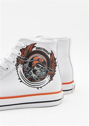 Harley Davidson 023Z100150 Pittsburgh White Kadın Sneaker
