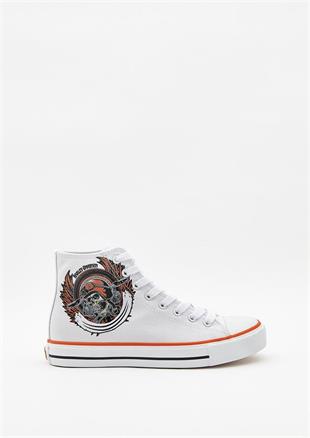 Harley Davidson 023Z100150 Pittsburgh White Kadın Sneaker