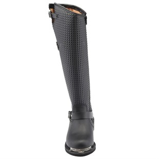 Harley Davidson 025G100329 Zoe Hi Black Yağlı Deri Kadın Çizme