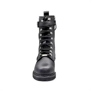Harley Davidson 025G100385 Gladis Black Baskılı Deri Kadın Bot