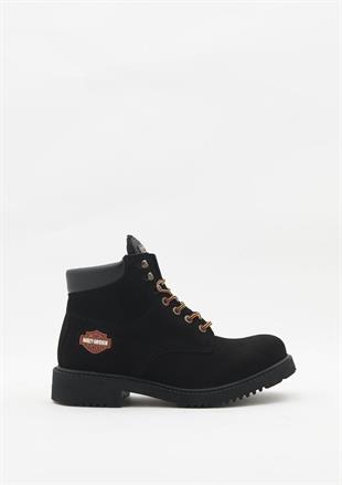 Harley Davidson 556 Mid Black Süet Erkek Bot