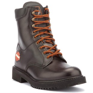 Harley Davidson 558 Steel Toe Hi Black Deri Erkek Bot