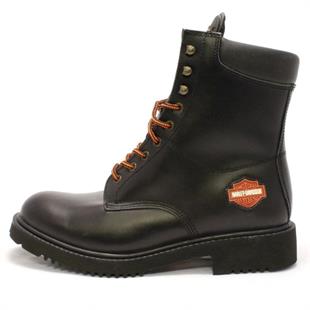 Harley Davidson 558 Steel Toe Hi Black Deri Erkek Bot