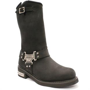 Harley Davidson Bailey Black Nubuk Erkek Çizme