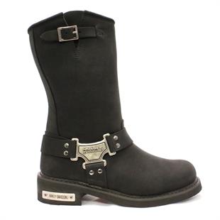 Harley Davidson Bailey Black Nubuk Kadın Çizme