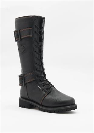 Harley Davidson Belhaven Waterproof Black Kadın Çizme