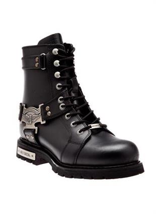 Harley Davidson Charles Black Deri Erkek Bot