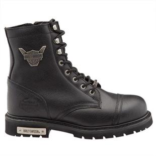 Harley Davidson Colmar Black Baskılı Deri Kadın Bot
