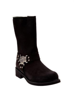 Harley Davidson Dean Black Nubuk Erkek Çizme