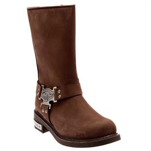 Harley Davidson Dean Dark Brown Nubuk Erkek Çizme