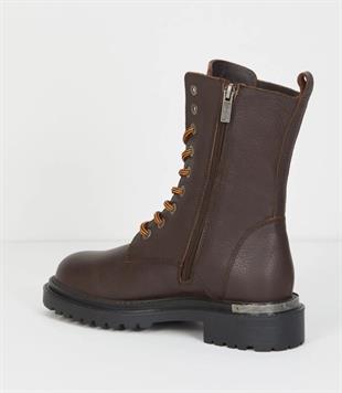 Harley Davidson Distance Dark Brown Baskılı Deri Kadın Bot
