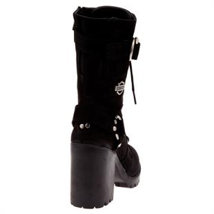 Harley Davidson Eda Black Nubuk Kadın Bot
