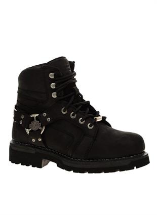 Harley Davidson Edgemor Black Crazy Deri Erkek Bot