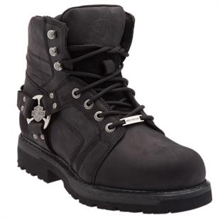 Harley Davidson Edgemor Black Deri Nubuk Erkek Bot