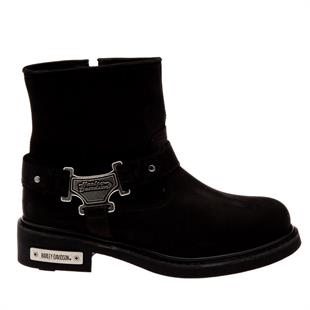 Harley Davidson Estes Black Nubuk Erkek Bot