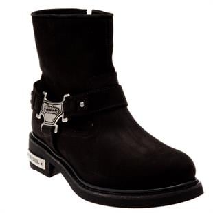 Harley Davidson Estes Black Nubuk Erkek Bot