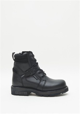 Harley Davidson Franco WP Black Deri Erkek Bot