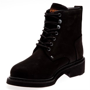 Harley Davidson Gibson Black Nubuk Erkek Bot