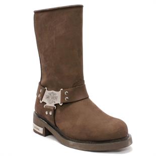 Harley Davidson Ian Dark Brown Nubuk Erkek Çizme