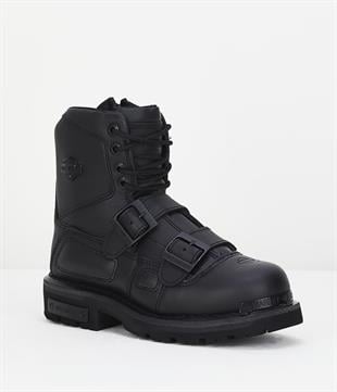 Harley Davidson Keates Black Deri ERkek Bot