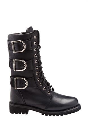 Harley Davidson Kiley Black Deri Kadın Bot