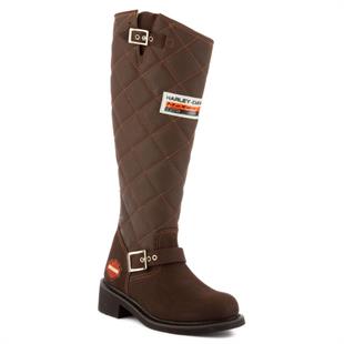 Harley Davidson Laconia Hi 646 Nubuk Dark Brown Kadın Çizme