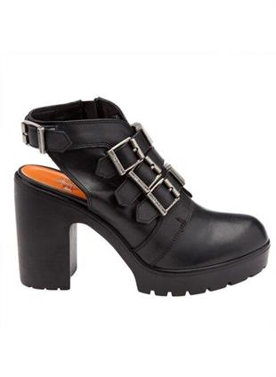 Harley Davidson Nuptse Black Deri Topuklu Kadın Ayakkabı