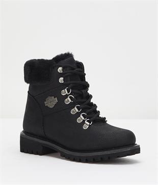 Harley Davidson Picard Black Nubuk Kadın Bot