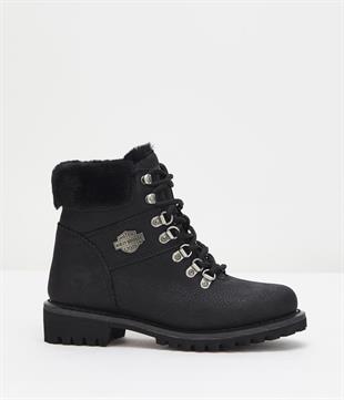 Harley Davidson Picard Black Nubuk Kadın Bot