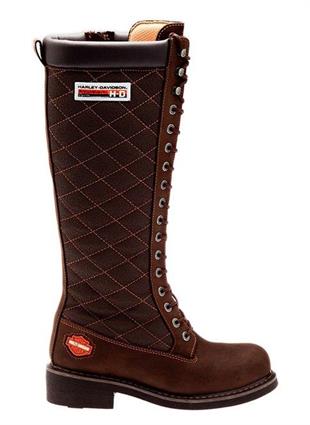Harley Davidson Rem Dark Brown Nubuk Kadın Çizme