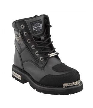 Harley Davidson Renshaw Black Yağlı Deri Kadın Bot