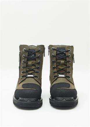 Harley Davidson Renshaw Olive Crazy Deri Erkek Bot