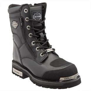 Harley Davidson Riddick Black Deri Erkek Bot