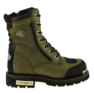 Harley Davidson Riddick Olive Crazy Deri Kadın Bot