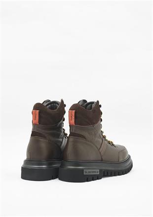 Harley Davidson Stein Brown Baskılı Deri Erkek Bot
