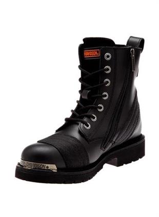 Harley Davidson Warren Black Deri Erkek Bot