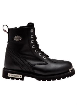 Harley Davidson Warren Black Deri Erkek Bot