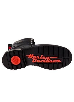 Harley Davidson Warren Black Deri Erkek Bot
