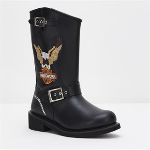 Harley Davidson Worker 422 Eagle Black Deri Kadın Çizme