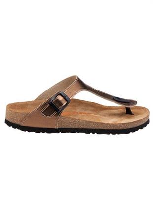 Hush Puppies 031Z1451 Fiji Bronz Deri Kadın Parmakarası Terlik