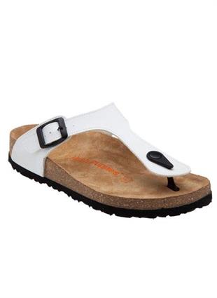 Hush Puppies 031Z1451 Fiji White Deri Kadın Parmakarası Terlik